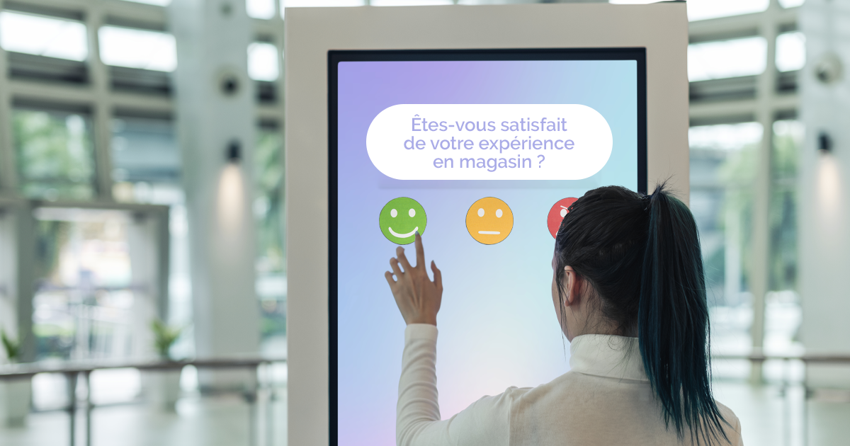 Borne de satisfaction client en magasin