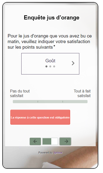 Exemple de question obligatoire