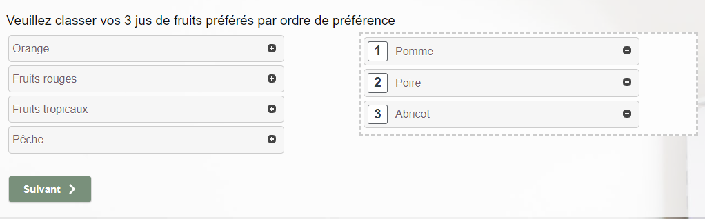 Exemple de question en drag & drop