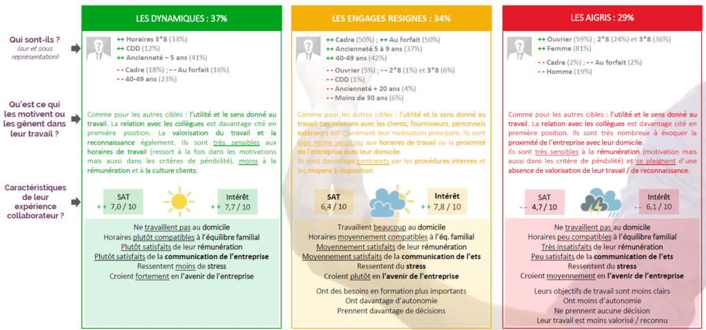 Exemple de typologies collaborateurs