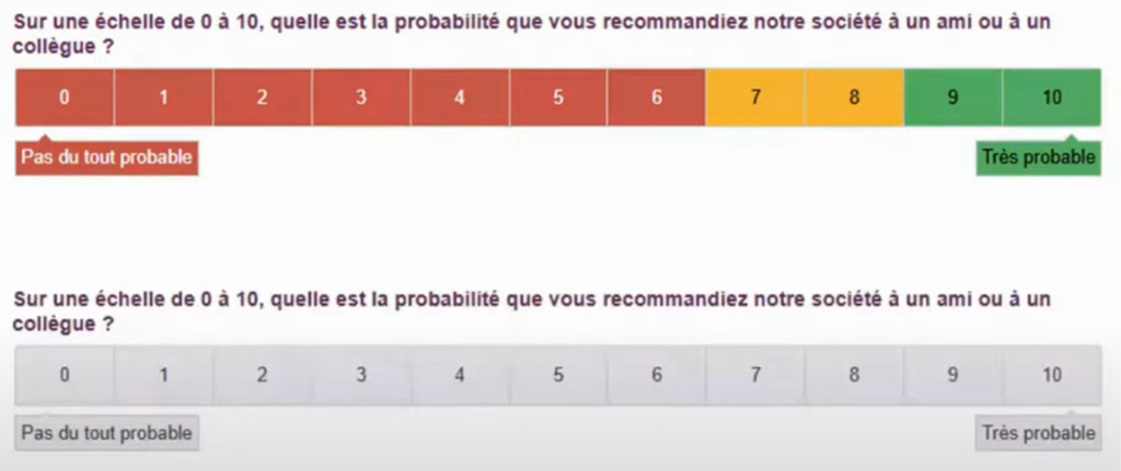 Exemple de question échelle mesurant la satisfaction