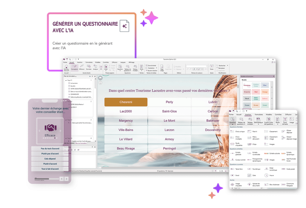 La création de questionnaire avec Sphinx iQ3 et ia