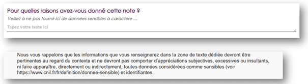 Consigne RGPD explicite dans un questionnaire