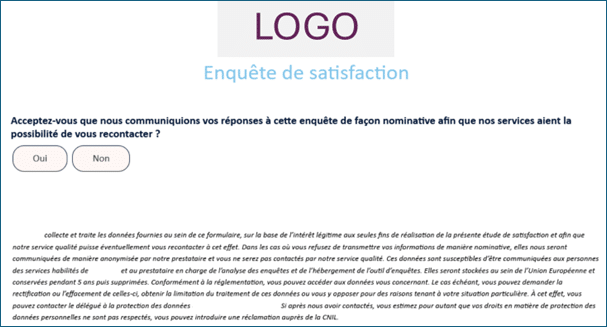 Exemple de communication en amont du remplissage questionnaire :