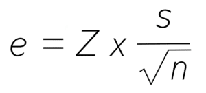 La formule pour calculer la marge d'erreur d'une moyenne